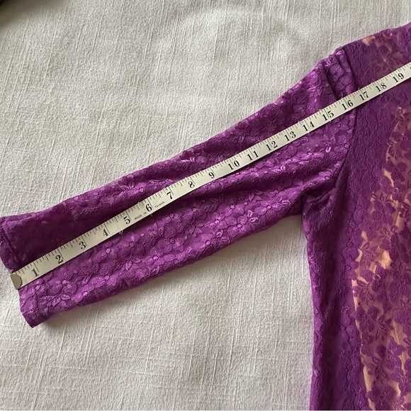 LOGO Lori Goldstein Tunic Womens Large Lace Sheer Overlay Tank Layered Top Boho - Picture 8 of 12